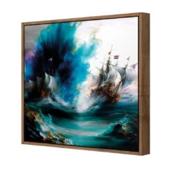 Ghost Ship III 7 Ghost Ship III -WALL ART DESGIN SALE ghost ship iii canvas natural frame 37x37cm 666315