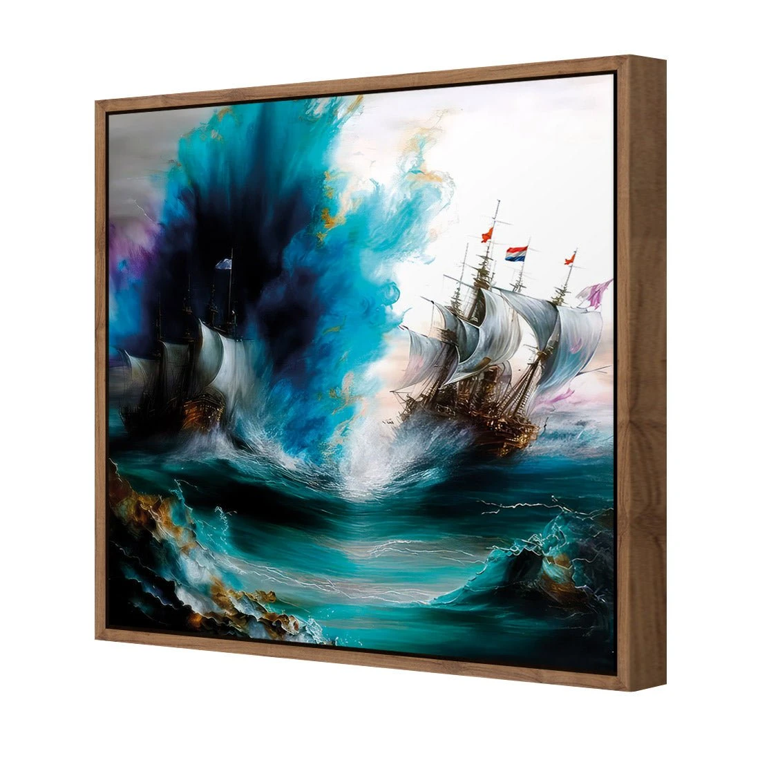 Ghost Ship III Ghost Ship III -WALL ART DESGIN SALE ghost ship iii canvas natural frame 37x37cm 666315