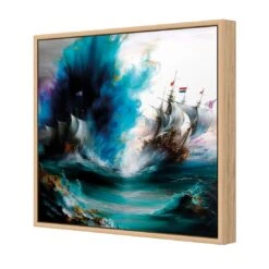 Ghost Ship III 6 Ghost Ship III -WALL ART DESGIN SALE ghost ship iii canvas oak frame 37x37cm 411763