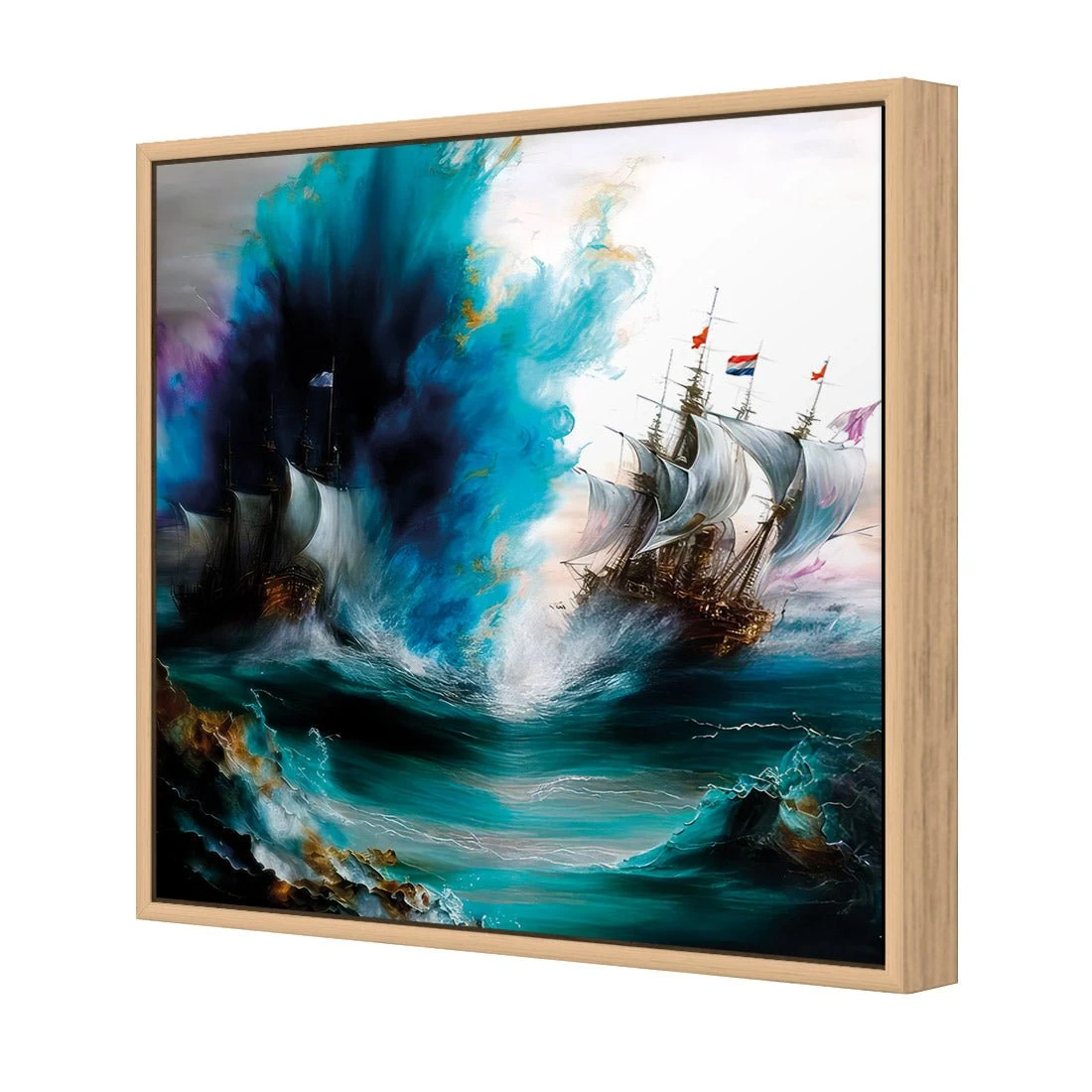 Ghost Ship III Ghost Ship III -WALL ART DESGIN SALE ghost ship iii canvas oak frame 37x37cm 411763