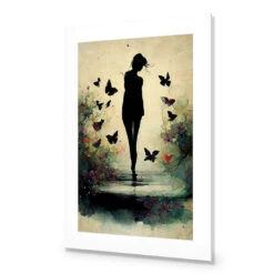 Girl With Butterflies II 9 Girl With Butterflies II -WALL ART DESGIN SALE girl with butterflies ii acrylic glass with border no frame 45x30cm 361480