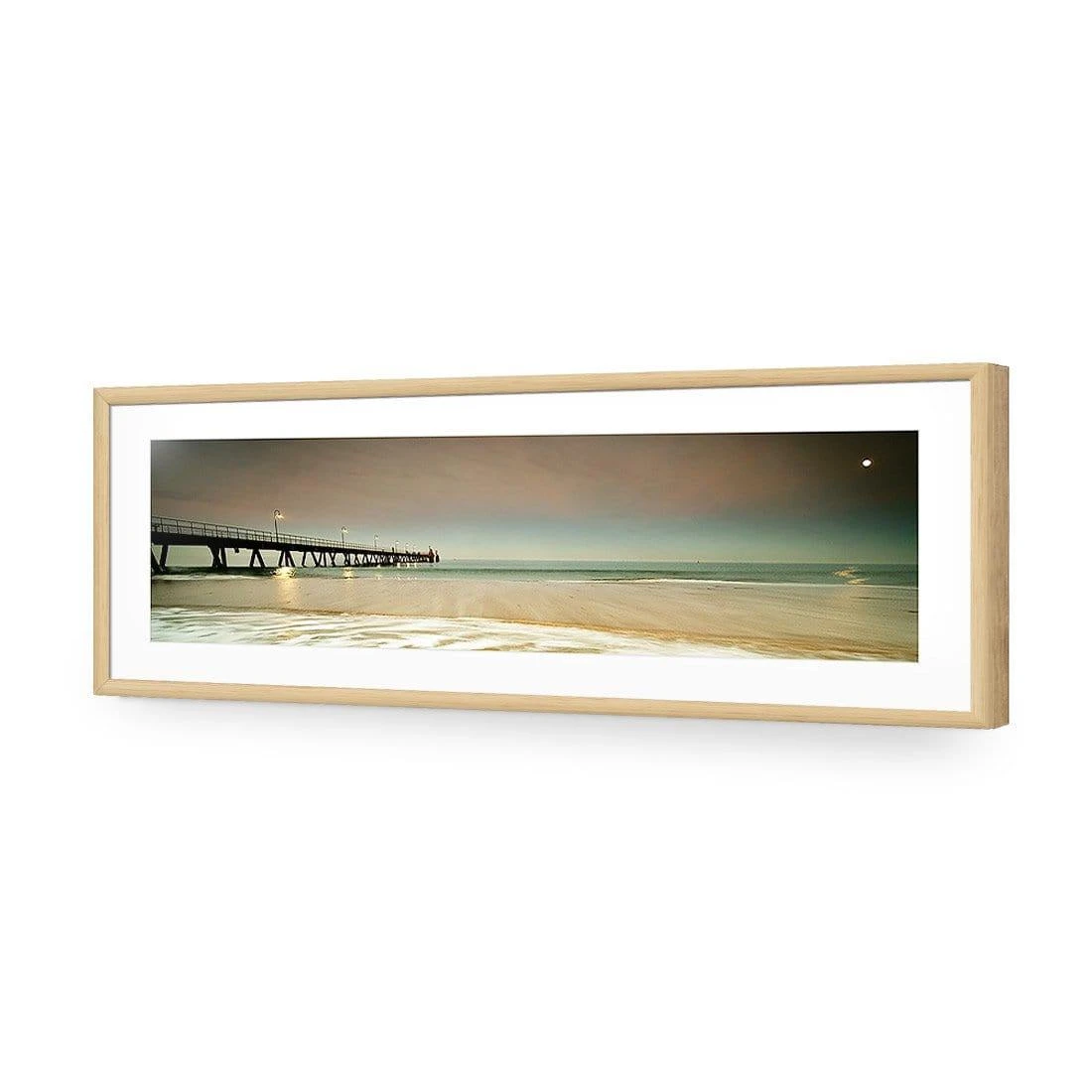 Glenelg Beach (Long) Glenelg Beach (Long) -WALL ART DESGIN SALE glenelg beach long acrylic glass with border oak frame 90x30cm 203352