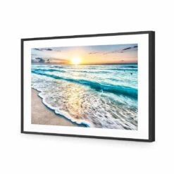 Glimmering Sunrise Acrylic Print Art -WALL ART DESGIN SALE glimmering sunrise acrylic print art with border black frame 45x30cm 467534