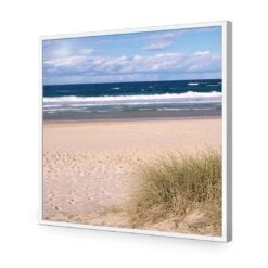Gold Coast Beach (square) -WALL ART DESGIN SALE gold coast beach square acrylic glass no border white frame 37x37cm 903475
