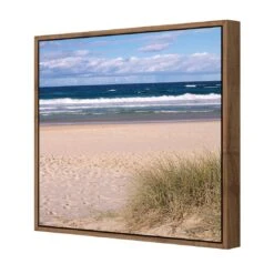 Gold Coast Beach (square) -WALL ART DESGIN SALE gold coast beach square canvas natural floating frame 37x37cm 425577