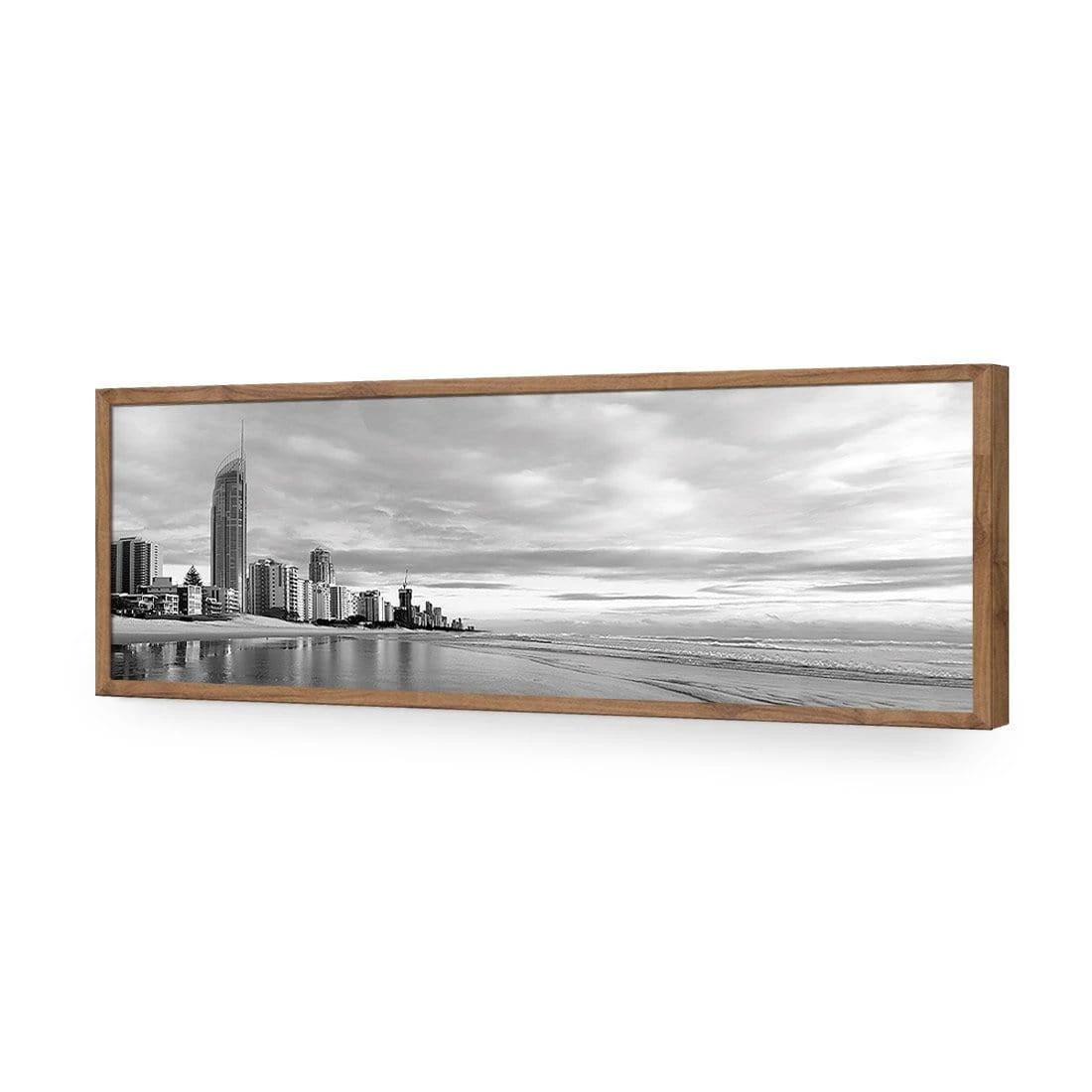 Gold Coast Panoramic, Black and White (long) Gold Coast Panoramic, Black And White (long) -WALL ART DESGIN SALE gold coast panoramic black and white long acrylic glass no border natural frame 90x30cm 490754