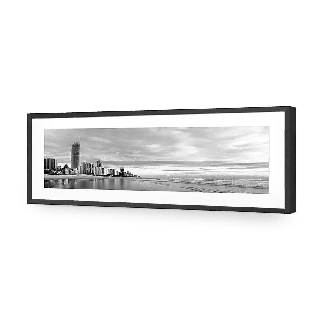 Gold Coast Panoramic, Black and White (long) Gold Coast Panoramic, Black And White (long) -WALL ART DESGIN SALE gold coast panoramic black and white long acrylic glass with border black frame 90x30cm 822877