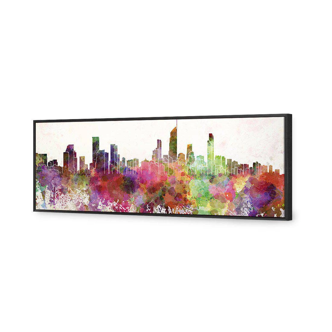 Gold Coast Skyline Watercolour Canvas Art Gold Coast Skyline Watercolour Canvas Art -WALL ART DESGIN SALE gold coast skyline watercolour canvas art 60x20cm black frame 539134