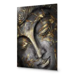 Gold Leafed Buddha I -WALL ART DESGIN SALE gold leafed buddha 1 acrylic glass no border no frame 45x30cm 564919
