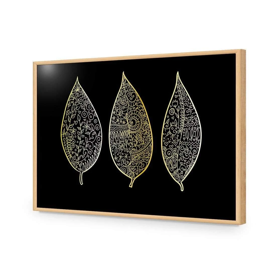 Golden Filigree Golden Filigree -WALL ART DESGIN SALE golden filigree acrylic glass no border oak frame 45x30cm 619403