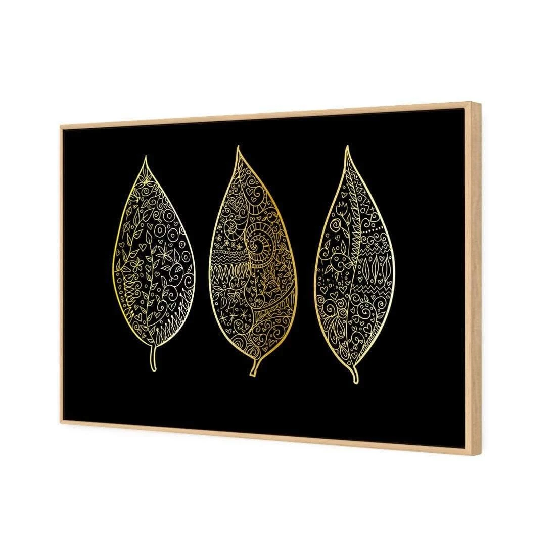 Golden Filigree Golden Filigree -WALL ART DESGIN SALE golden filigree canvas oak floating frame 45x30cm 510441