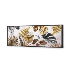 Golden Jungle (Long) -WALL ART DESGIN SALE golden jungle long canvas black floating frame 60x20cm 919158