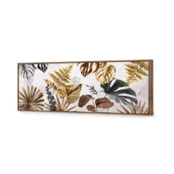 Golden Jungle (Long) -WALL ART DESGIN SALE golden jungle long canvas natural floating frame 60x20cm 460765