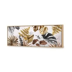 Golden Jungle (Long) -WALL ART DESGIN SALE golden jungle long canvas oak floating frame 60x20cm 534055