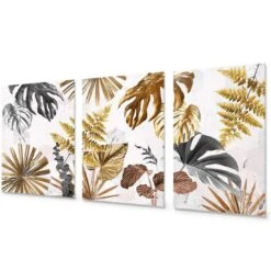 Golden Jungle Trio Art Set 14 Golden Jungle Trio Art Set -WALL ART DESGIN SALE golden jungle trio art set acrylic glass no border no frame 59x40cm 420134