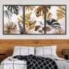 Golden Jungle Trio Art Set -WALL ART DESGIN SALE golden jungle trio art set stretched canvas no frame canvas 59x40cm 261622