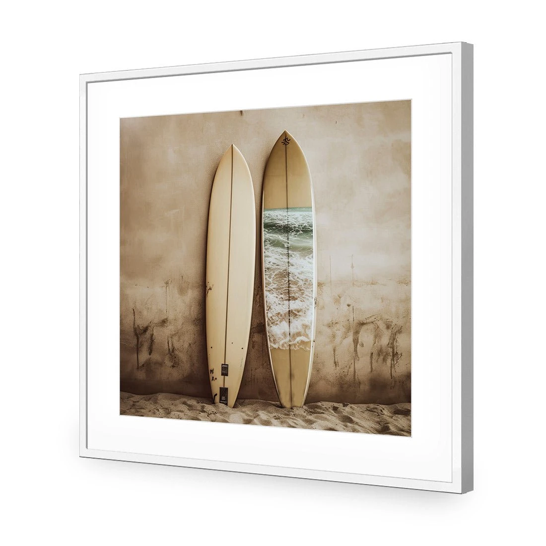 Gone Swimming Gone Swimming -WALL ART DESGIN SALE gone swimming acrylic glass with border white frame 37x37cm 272036