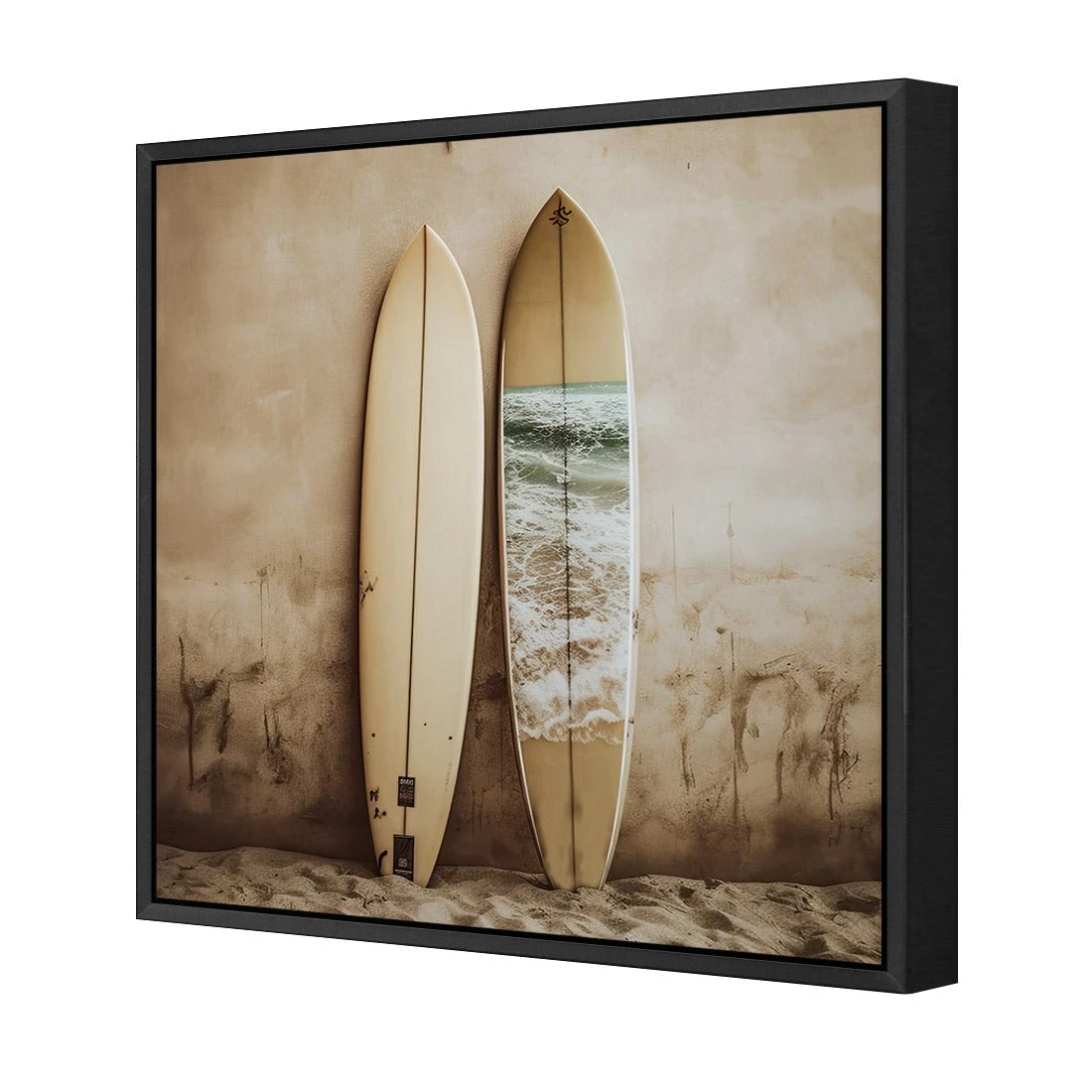 Gone Swimming Gone Swimming -WALL ART DESGIN SALE gone swimming canvas black floating frame 37x37cm 950307