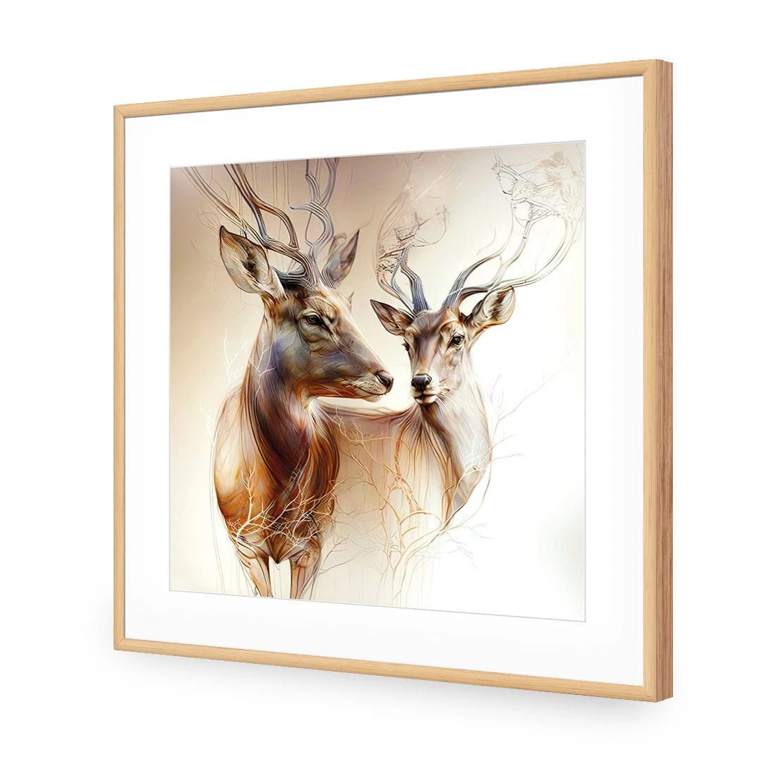 Grace of the Forest Grace Of The Forest -WALL ART DESGIN SALE grace of the forest acrylic glass with border oak frame 37x37cm 492337