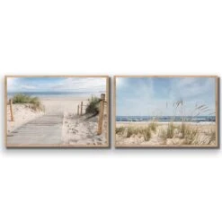 Grass And Dunes Perfect Pair 19 Grass And Dunes Perfect Pair -WALL ART DESGIN SALE grass and dunes perfect pair acrylic glass no border oak frame 45x30cm 644962