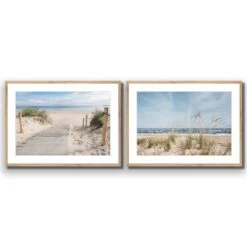 Grass And Dunes Perfect Pair 14 Grass And Dunes Perfect Pair -WALL ART DESGIN SALE grass and dunes perfect pair acrylic glass with border oak frame 45x30cm 501511