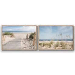 Grass And Dunes Perfect Pair 8 Grass And Dunes Perfect Pair -WALL ART DESGIN SALE grass and dunes perfect pair canvas oak frame 45x30cm 457998