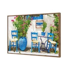 Greek Chairs Canvas Art 6 Greek Chairs Canvas Art -WALL ART DESGIN SALE greek chairs canvas art 45x30cm natural frame 655816
