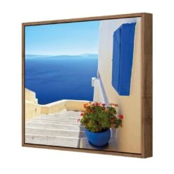 Greek Steps Canvas Art -WALL ART DESGIN SALE greek steps canvas art 30x30cm natural frame 960495