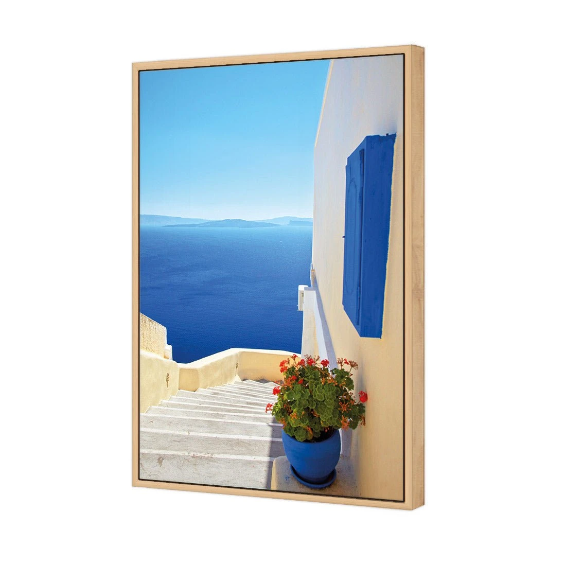 Greek Steps Greek Steps -WALL ART DESGIN SALE greek steps canvas oak floating frame 45x30cm 931266