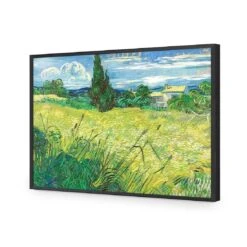 Green Field By Van Gogh -WALL ART DESGIN SALE green field by van gogh acrylic glass no border black frame 45x30cm 559403
