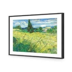 Green Field By Van Gogh -WALL ART DESGIN SALE green field by van gogh acrylic glass with border black frame 45x30cm 168131