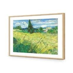 Green Field By Van Gogh -WALL ART DESGIN SALE green field by van gogh acrylic glass with border oak frame 45x30cm 824184
