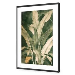 Green Foliage I -WALL ART DESGIN SALE green foliage i acrylic glass with border black frame 45x30cm 149729