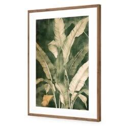 Green Foliage I -WALL ART DESGIN SALE green foliage i acrylic glass with border natural frame 45x30cm 629610