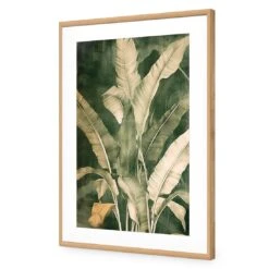 Green Foliage I -WALL ART DESGIN SALE green foliage i acrylic glass with border oak frame 45x30cm 970332