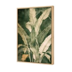 Green Foliage I -WALL ART DESGIN SALE green foliage i canvas oak floating frame 45x30cm 408047