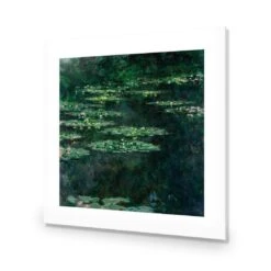 Green Water Lilies By Monet -WALL ART DESGIN SALE green water lilies by monet acrylic glass with border no frame 37x37cm 687855
