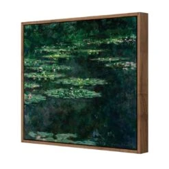 Green Water Lilies By Monet -WALL ART DESGIN SALE green water lilies by monet canvas natural frame 37x37cm 703629