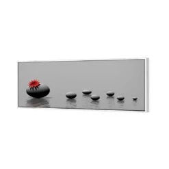 Grey Stones Canvas Art -WALL ART DESGIN SALE grey stones canvas art 60x20cm white frame 216600
