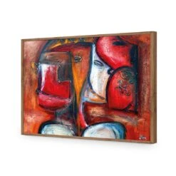 Griessel Koppen, Red (Rectangle) -WALL ART DESGIN SALE griessel koppen red rectangle acrylic glass no border natural frame 45x30cm 135605