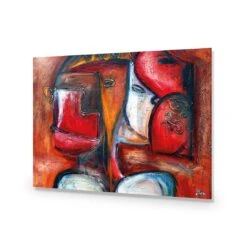 Griessel Koppen, Red (Rectangle) -WALL ART DESGIN SALE griessel koppen red rectangle acrylic glass no border no frame 45x30cm 622637