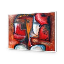 Griessel Koppen, Red (Rectangle) -WALL ART DESGIN SALE griessel koppen red rectangle acrylic glass no border white frame 45x30cm 583767