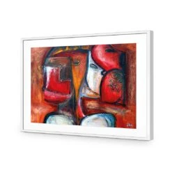 Griessel Koppen, Red (Rectangle) -WALL ART DESGIN SALE griessel koppen red rectangle acrylic glass with border white frame 45x30cm 910802
