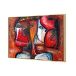 Griessel Koppen, Red (Rectangle) -WALL ART DESGIN SALE griessel koppen red rectangle canvas oak floating frame 45x30cm 316241