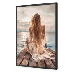 Hamptons Dreaming -WALL ART DESGIN SALE hamptons dreaming acrylic glass no border black frame 45x30cm 361226
