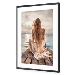 Hamptons Dreaming -WALL ART DESGIN SALE hamptons dreaming acrylic glass with border black frame 45x30cm 584049