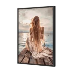 Hamptons Dreaming -WALL ART DESGIN SALE hamptons dreaming canvas black floating frame 45x30cm 367177