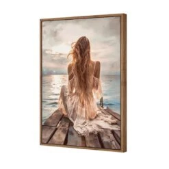 Hamptons Dreaming -WALL ART DESGIN SALE hamptons dreaming canvas natural floating frame 45x30cm 280912