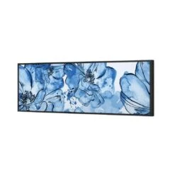 Happy Days, Blue (long) 4 Happy Days, Blue (long) -WALL ART DESGIN SALE happy days blue long canvas black floating frame 60x20cm 572212