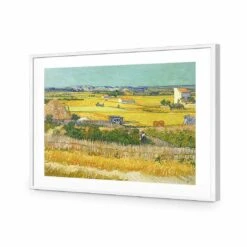 Harvest - Van Gogh Acrylic Print Art -WALL ART DESGIN SALE harvest van gogh acrylic print art with border white frame 45x30cm 633001
